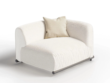 DAVOS - Corner fabric garden armchair by Unopiù