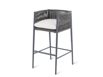 LUCE - High aluminium garden stool with footrest by Unopiù