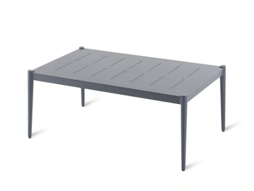 LUCE - Rectangular low aluminium garden side table by Unopiù