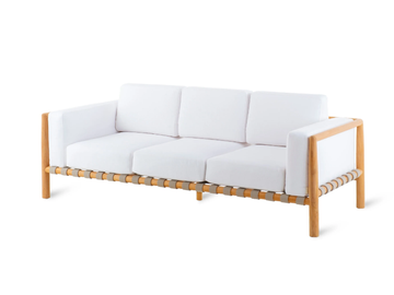 PEVERO - 3 seater fabric garden sofa with removable cover by Unopiù