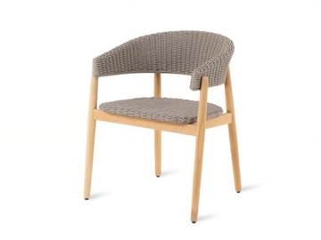PEVERO - Garden synthetic material easy chair with armrests by Unopiù