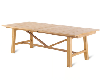 SYNTHESIS - Extending rectangular teak table by Unopiù