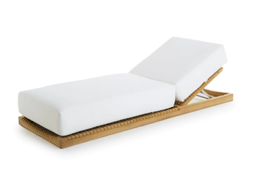 SYNTHESIS - Recliner teak sun lounger by Unopiù