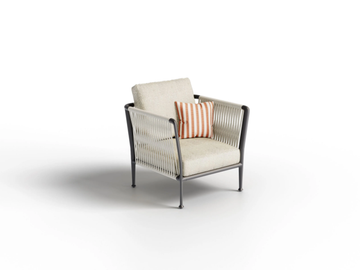 TREBLE - Garden armchair with armrests by Unopiù