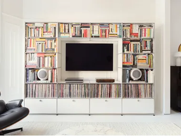 USM HALLER MEDIA SHELVING - Modular metal lacquered shelving by USM
