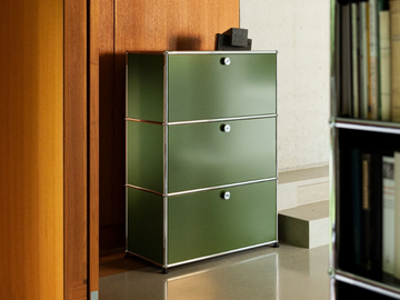 USM HALLER - Modular metal highboard with flap doors by USM