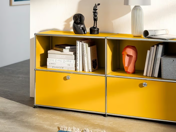 USM HALLER - Modular metal sideboard with flap doors by USM