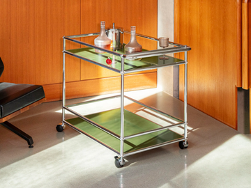 USM HALLER - Steel drinks trolley by USM