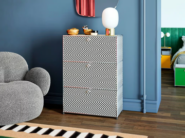 ZIGZAG - Modular metal highboard with flap doors by USM