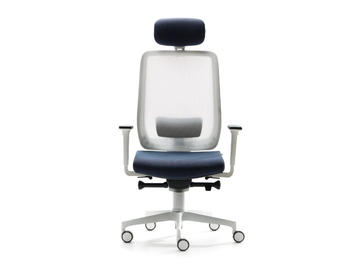 ASSIA EV - Swivel mesh office chair with headrest by VAGHI