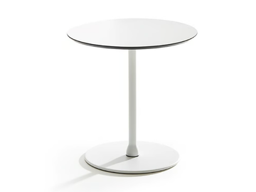 CALICE - Round laminate coffee table and metal base by VAGHI
