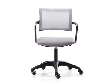EXPO LIGHT GUEST - Swivel chair with aluminum base and mesh back by VAGHI