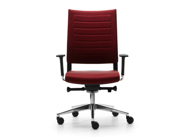 EXPO LIGHT LUSSO - Recliner upholstered leather office chair with armrests by VAGHI