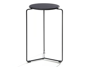 FILO - Round laminate high side table and metal base by VAGHI