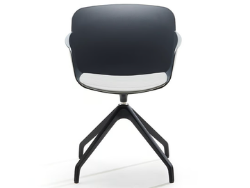 LIBERA ARMCHAIR - Swivel trestle-based polypropylene chair by VAGHI