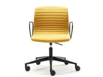 UNION GUEST - Swivel upholstered fabric office chair with armrests by VAGHI