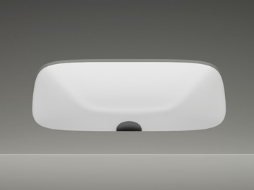ALVEO - Undermount rectangular ceramic washbasin by Valdama
