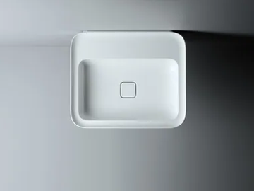 CAMEO - Countertop and wall-hung ceramic washbasin with overflow by Valdama