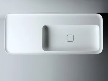 CAMEO - Countertop and wall-hung ceramic washbasin with overflow by Valdama