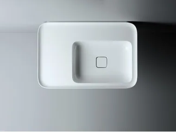 CAMEO - Countertop and wall-hung ceramic washbasin with overflow by Valdama