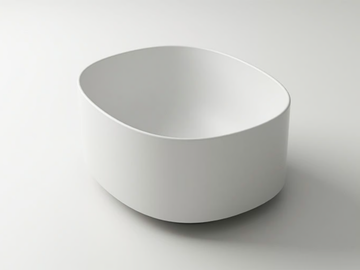 DROP MINI - Oval single countertop ceramic washbasin by Valdama