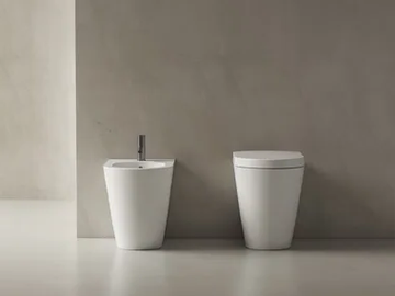 IL - Rimless Floor mounted ceramic toilet by Valdama