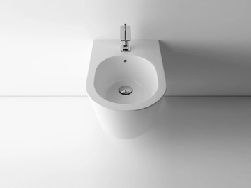 IL - Wall-hung ceramic bidet with overflow by Valdama