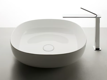 POD - Countertop single ceramic washbasin by Valdama
