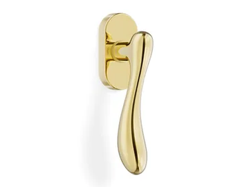 H1003 CROCO - Brass window handle on rose by Valli