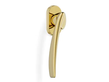 H1027 DAFNE - Brass window handle on rose by Valli