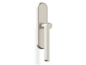 H1054 W.W. - Brass window handle on back plate by Valli