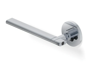 H1065 NAKED DUE - Steel door handle on rose by Valli