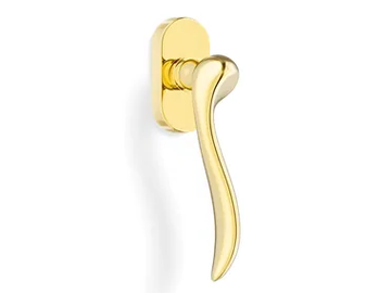 H165 GERMANA - Brass window handle on rose by Valli