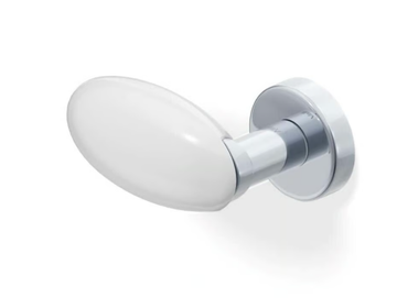 H315 G - Metal door handle on rose by Valli