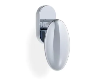 H368 CA - Brass window handle on rose by Valli