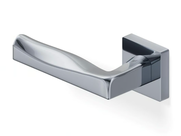 H376 GV - Brass door handle on rose by Valli