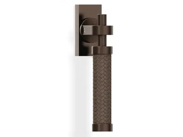 H377 P SL - Brass window handle on rose by Valli