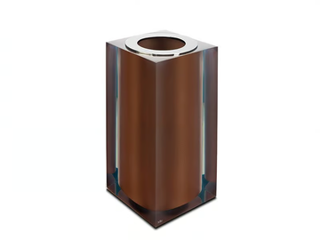 BRONZE GLOSS SMALL - Resin bathroom waste bin by Vallvé
