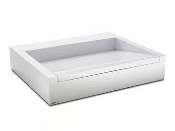 CINCO - Countertop rectangular resin washbasin by Vallvé