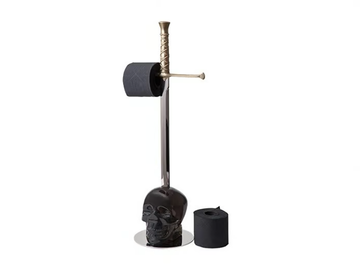 CRANIUM - Double steel toilet roll holder by Vallvé