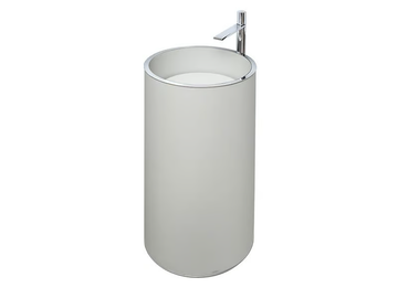 CYLINDRIC - Freestanding round resin washbasin by Vallvé