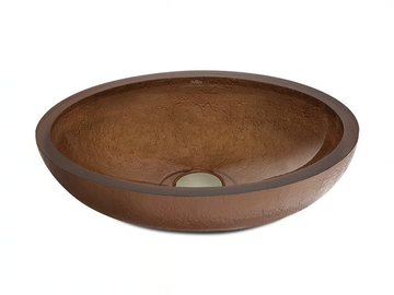 DOLCE OVAL TEXTURE BRONZE - Countertop oval resin washbasin by Vallvé