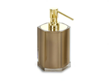 GOLD HEXA - Resin Bathroom soap dispenser by Vallvé