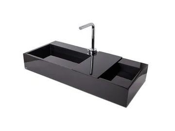 LARGE - Countertop rectangular resin washbasin by Vallvé