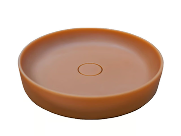 NILO - Countertop round resin washbasin by Vallvé