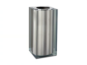 PLATINUM GLOSS SMALL - Resin bathroom waste bin by Vallvé