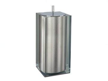 PLATINUM GLOSS SMALL - Resin bathroom waste bin by Vallvé