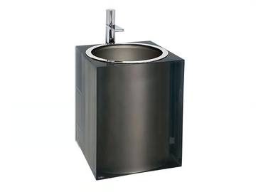 PLATINUM GLOSS - Wall-mounted resin washbasin by Vallvé