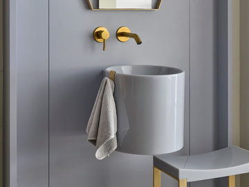 VEXO - Wall-mounted resin handrinse basin by Vallvé