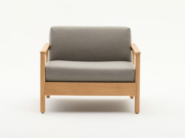 BALI - Teak garden armchair with armrests by Varaschin